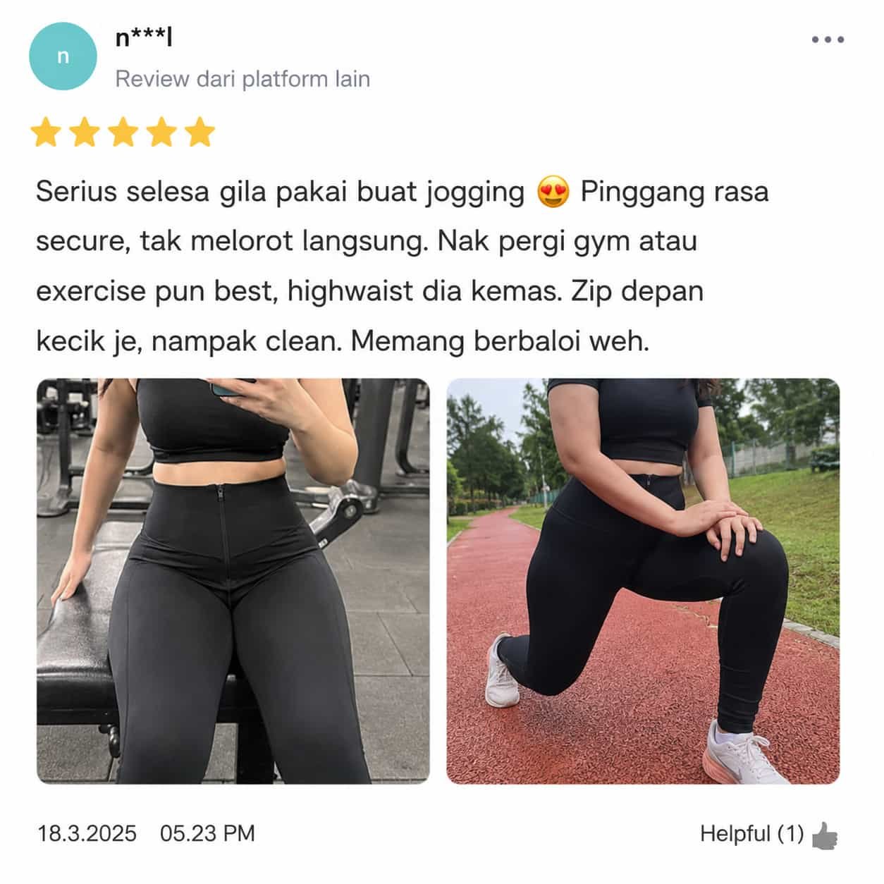 Feedback pelanggan Ultrawaist Legging untuk gym