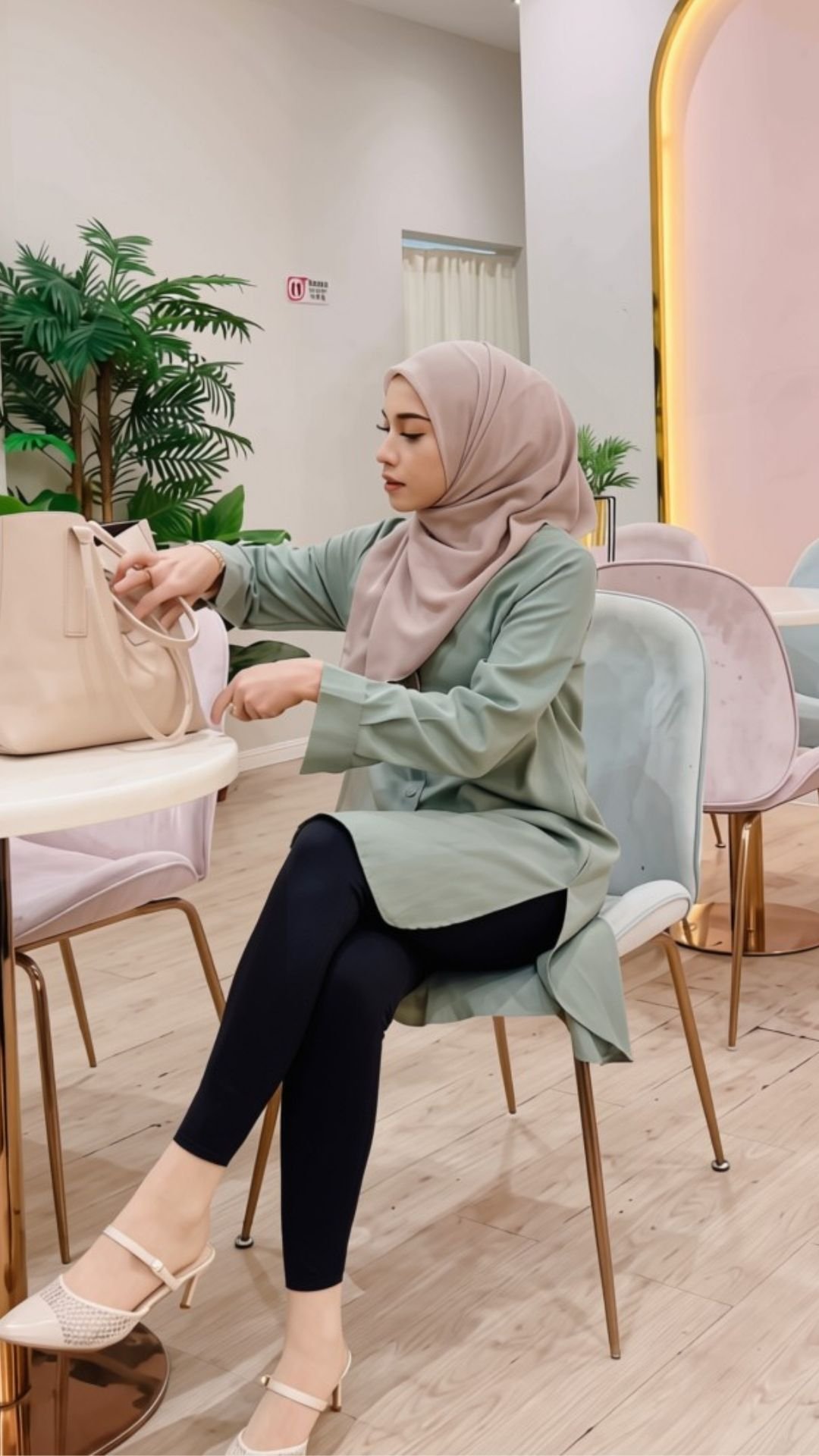 Outfit baju kurung bersama Ultrawaist Legging