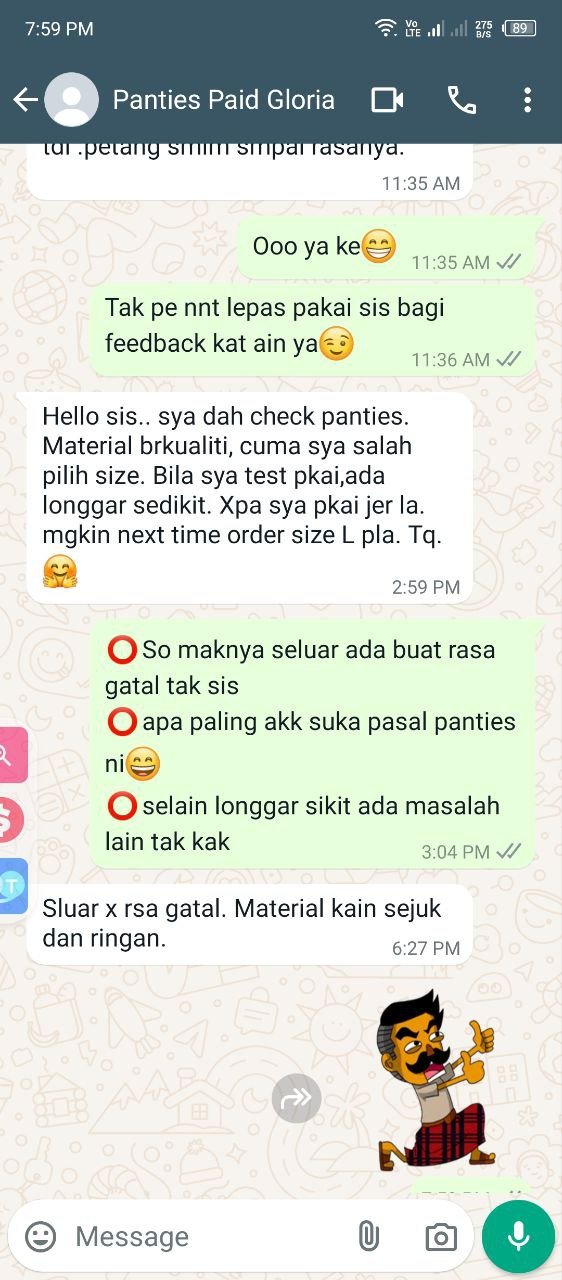 Feedback customer Ultrawaist — SELESA & SEJUK 9