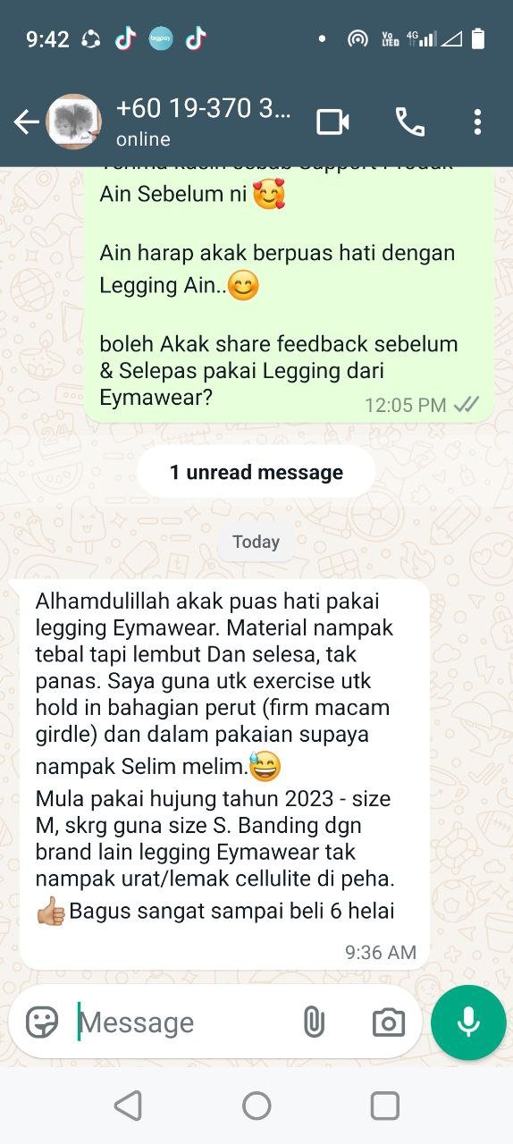 Feedback customer Ultrawaist — SELESA & SEJUK 10