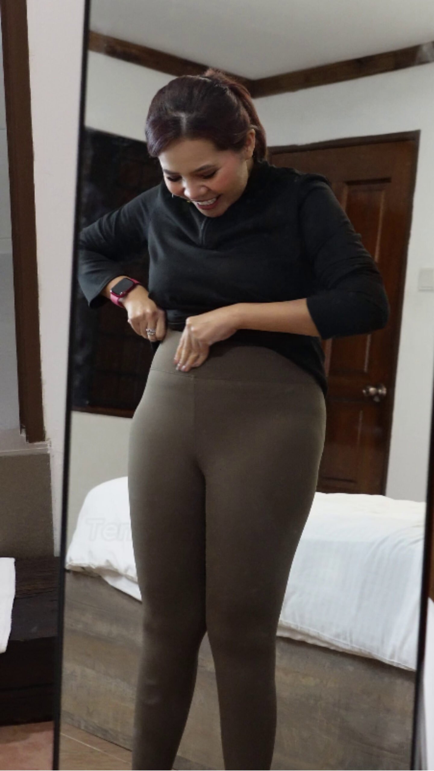 Legging biasa mudah bergulung